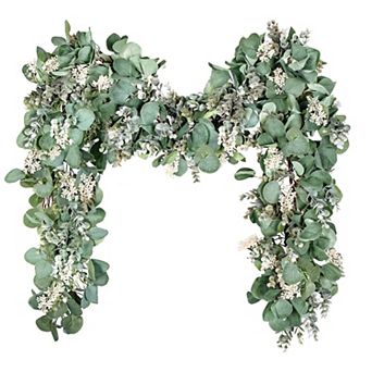 6.56 ft Eucalyptus Garland Artificial Boxwood Greenery Vines Wedding Party Table Runner Home