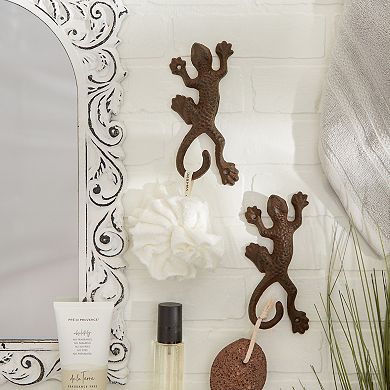 Zingz Home Lizard Cast Iron Wall Hook Entryway Organizer