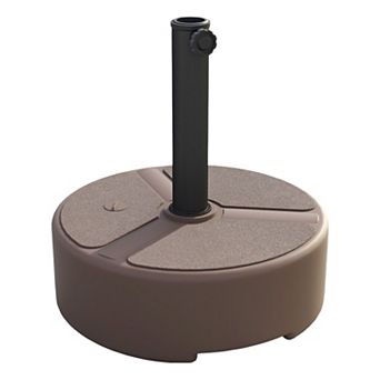 Fillable Outdoor Patio Umbrella Base, HDPE Stand for Garden or Deck