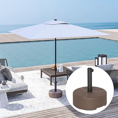 Fillable Outdoor Patio Umbrella Base, HDPE Stand for Garden or Deck