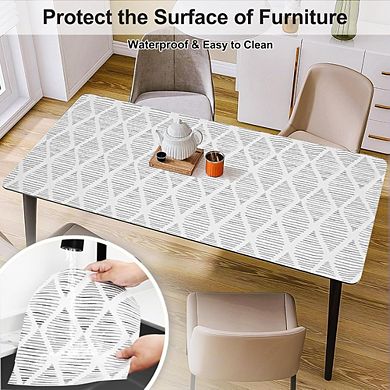 Great Ambitions Non-Adhesive Cabinet Liner, Waterproof Non-Slip 12"x20ft, Square Stripes Design