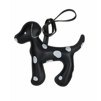 Leather Dog Keychain Bag Charm Purse Accessory