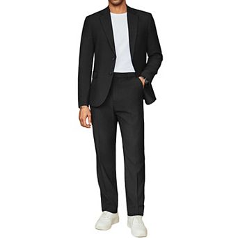 COOFANDY Men Lightweight Suits 2 pc Suit Set Modern Fit Dress Blazer Jacket and Pant Wedding