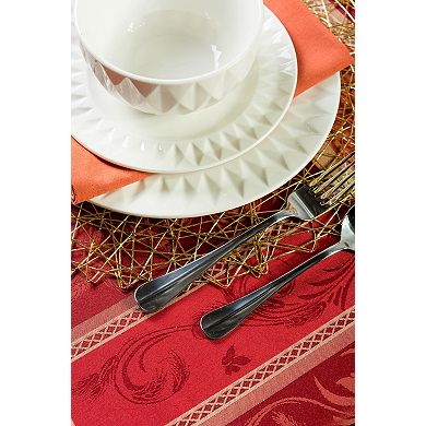 DII Harvest Wheat Jacquard Tablecloth 70 Round