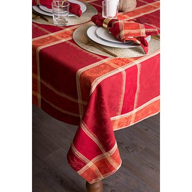 DII Harvest Wheat Jacquard Tablecloth 70 Round