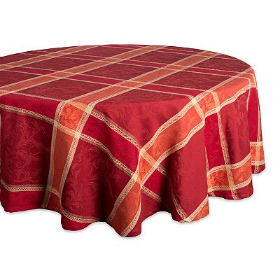 DII Harvest Wheat Jacquard Tablecloth 70 Round
