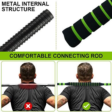 4-in-1 Adjustable Dumbbell & Kettlebell Set, 44Lbs Barbell & Push-Up Stand for Home Gym