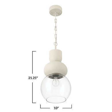 Hello Honey Iron Bubble Pendant, Ivory Finish