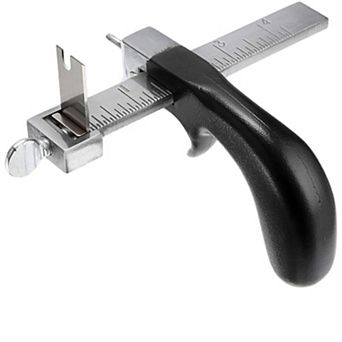 Leather Strap Cutter Tool with Aluminum Handle Stainless Steel Gauge DIY Leathercraft Kit