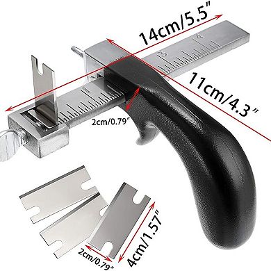 Leather Strap Cutter Tool with Aluminum Handle Stainless Steel Gauge DIY Leathercraft Kit