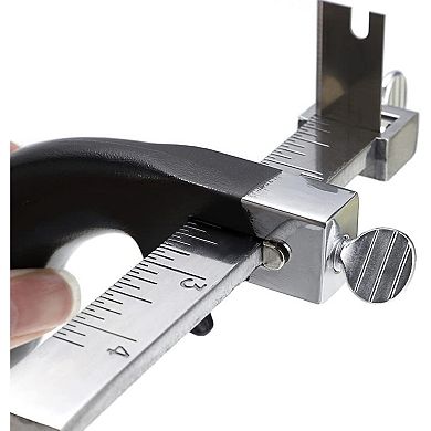 Leather Strap Cutter Tool with Aluminum Handle Stainless Steel Gauge DIY Leathercraft Kit