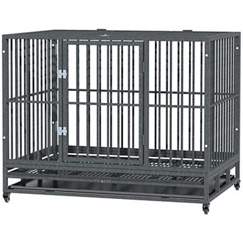 IFMALL Heavy Duty Dog Crate Metal Cage Kennel