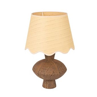Hello Honey Resin Lamp with Scalloped Edge Shade