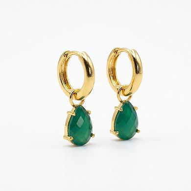 The Collective by DBJ Fern Drop Earrings with Green Onyx