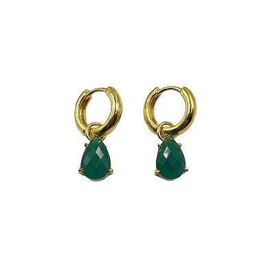 The Collective by DBJ Fern Drop Earrings with Green Onyx