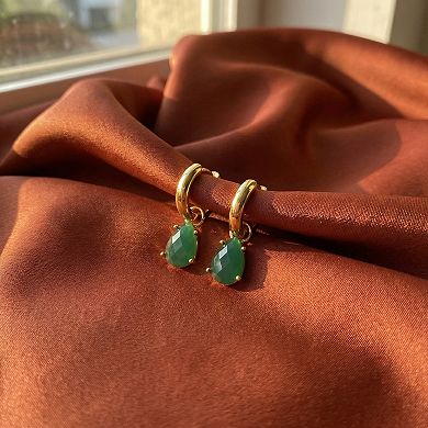 The Collective by DBJ Fern Drop Earrings with Green Onyx