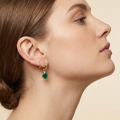 The Collective by DBJ Fern Drop Earrings with Green Onyx