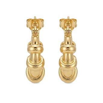 The Collective by DBJ Interlinked Gold Hoop Earrings in Gold Finished Brass