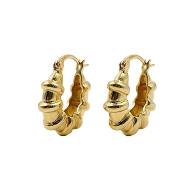 The Collective by DBJ Interlinked Gold Hoop Earrings in Gold Finished Brass