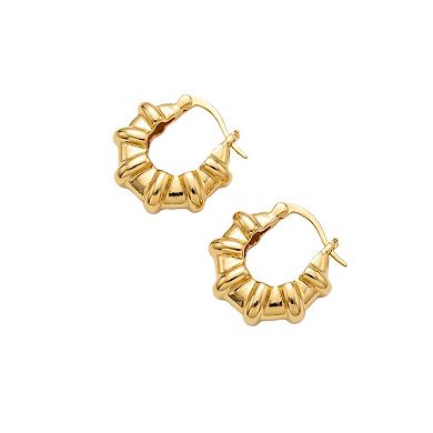 The Collective by DBJ Interlinked Gold Hoop Earrings in Gold Finished Brass
