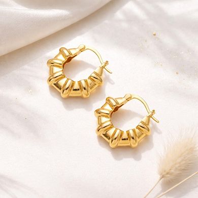 The Collective by DBJ Interlinked Gold Hoop Earrings in Gold Finished Brass