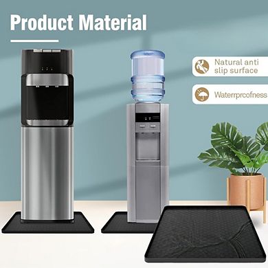 Great Ambitions 22"x19" Water Cooler Mat with Raised Edge, Non-Slip Floor Protector