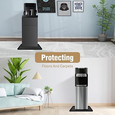 Great Ambitions 22"x19" Water Cooler Mat with Raised Edge, Non-Slip Floor Protector