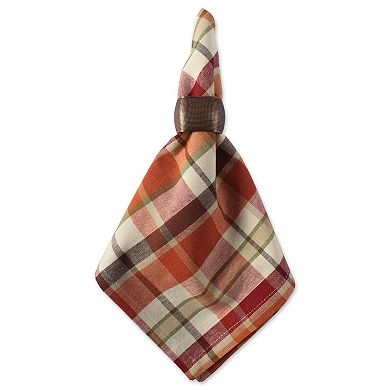 DII Autumn Plaid Napkin Set/6