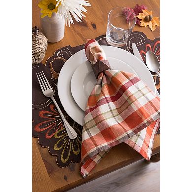 DII Autumn Plaid Napkin Set/6