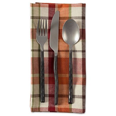 DII Autumn Plaid Napkin Set/6