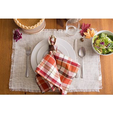 DII Autumn Plaid Napkin Set/6