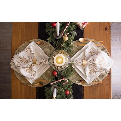 DII Champagne Gold Metallic Placemat Set/4