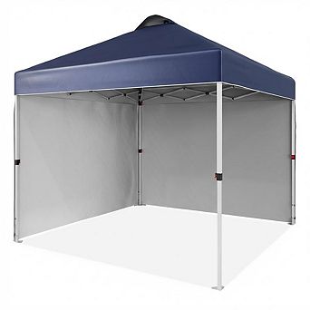 10x10 Pop Up Canopy Tent with 2 Sidewalls Adjustable Height Vented Top Easy Setup