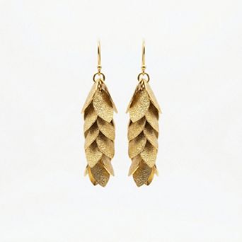 The Collective by DBJ Maize Drop Earrings in Gold Finished Brass