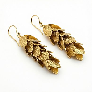 The Collective by DBJ Maize Drop Earrings in Gold Finished Brass
