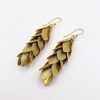 The Collective by DBJ Maize Drop Earrings in Gold Finished Brass