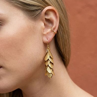 The Collective by DBJ Maize Drop Earrings in Gold Finished Brass