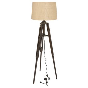 Hello Honey Mariner Wood Tripod Lamp for Room, Brown and Natural