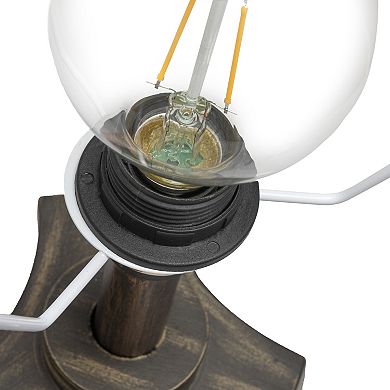 Hello Honey Mariner Wood Tripod Lamp for Room, Brown and Natural