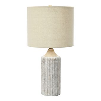 Hello Honey 12" Round Cement Desk Lamp