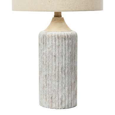 Hello Honey 12" Round Cement Desk Lamp