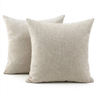 Chenille Throw Pillow Covers, Soft Modern Farmhouse Accent