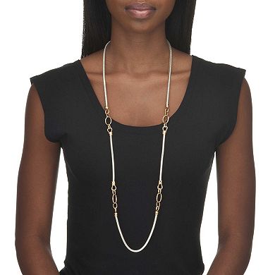 Silvertone Endless Necklace (14mm), 38 Inch length, plus 3 inch extension