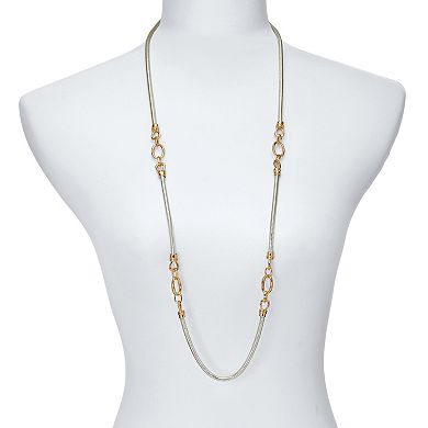 Silvertone Endless Necklace (14mm), 38 Inch length, plus 3 inch extension