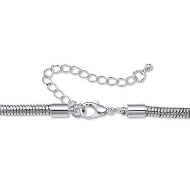 Silvertone Endless Necklace (14mm), 38 Inch length, plus 3 inch extension