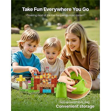 100‑Piece Magnetic Block Set with Bright Dual Panels for Learning and Play