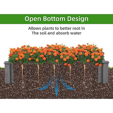 Spacious Outdoor Wooden Planter for DIY Flower, Herb, or Vegetable Garden