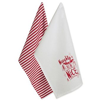 DII Christmas Printed Dishtowel Set 2 pc