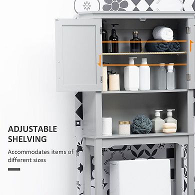 Over Toilet Bathroom Space Saver Cabinet with Adjustable Shelf