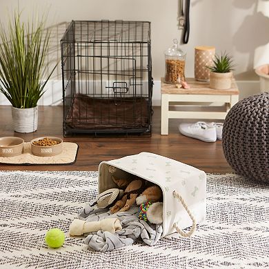 Bone Dry Collapsible Rectangle Pet Storage Bin Paw/Bone Print
